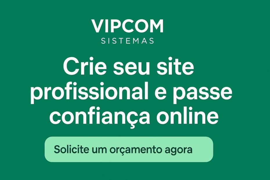 Crie seu site profissional e passe confianca
