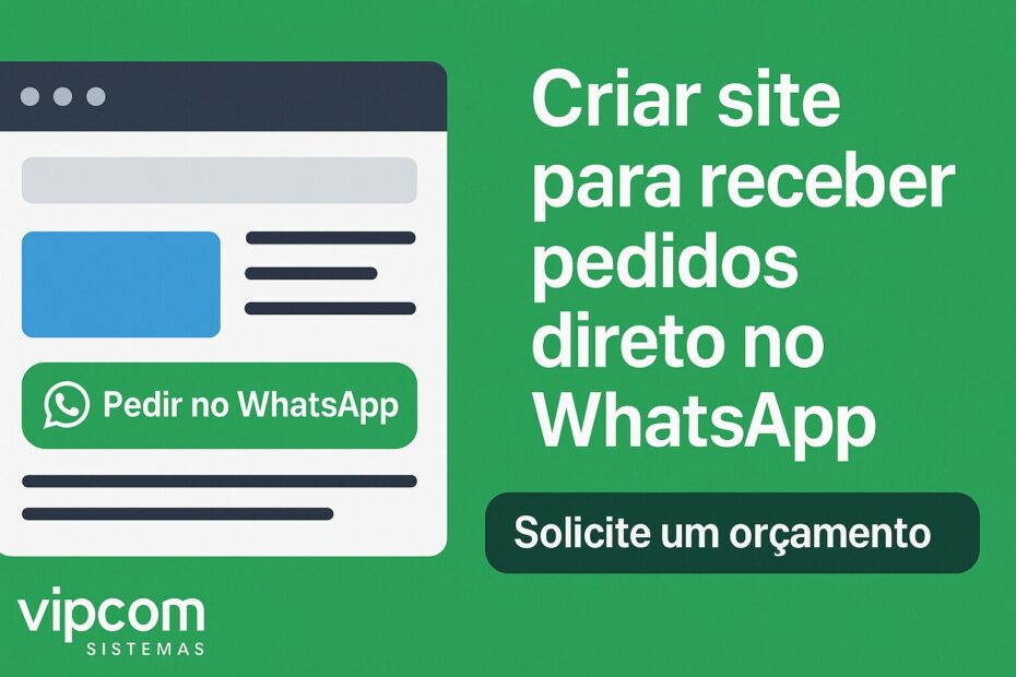 Criar site para receber pedidos direto no WhatsApp