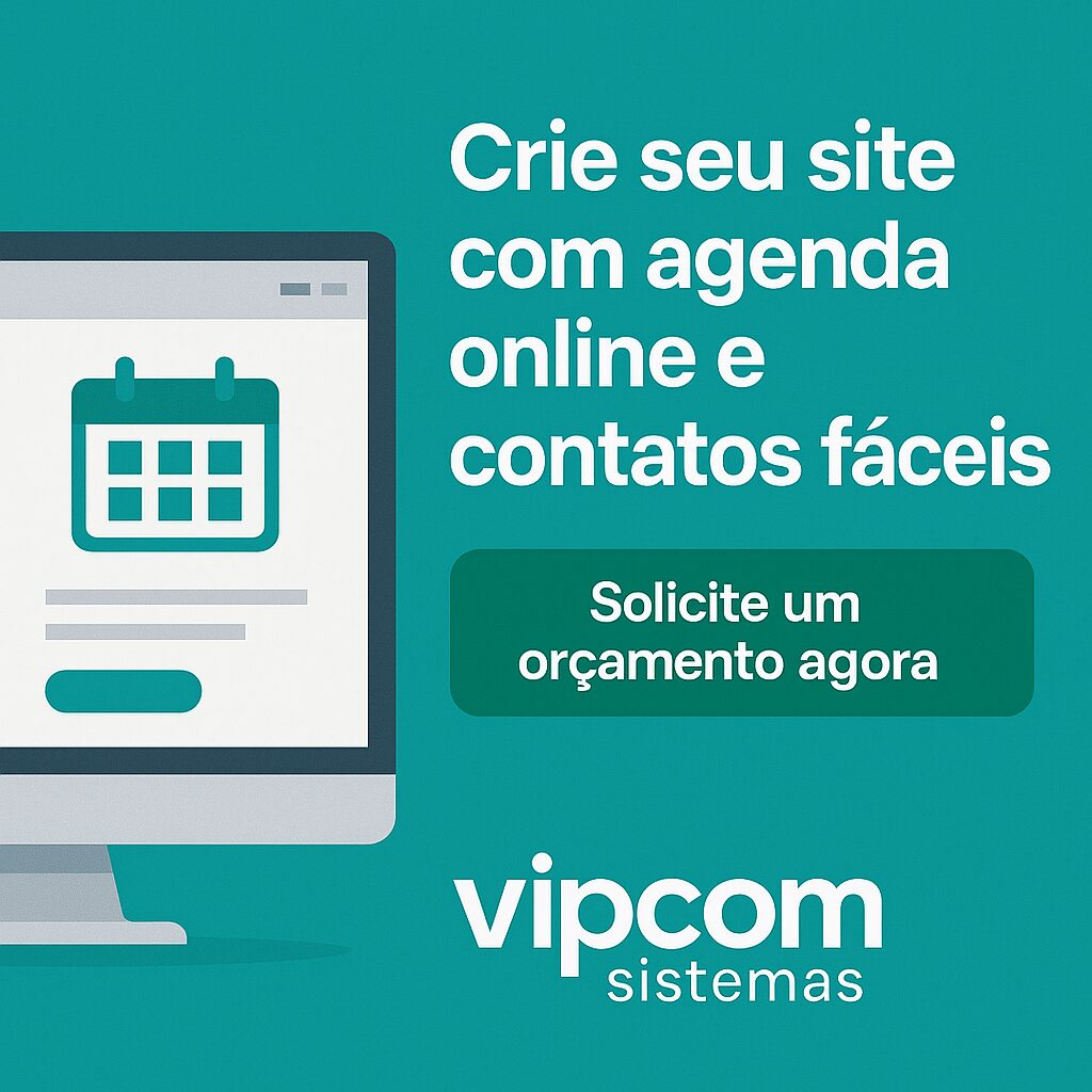Crie seu site com agenda online e contatos fáceis