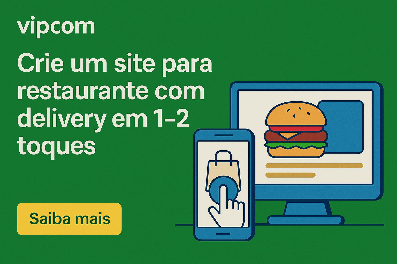 Crie um site para restaurante com delivery em 2 passos